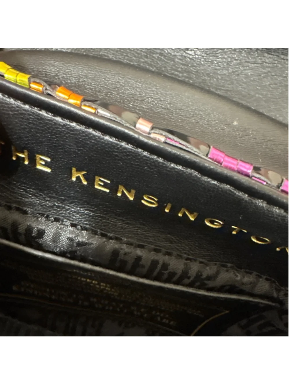 Kurt Geiger Kensington Rainbow Woven Purse Mini